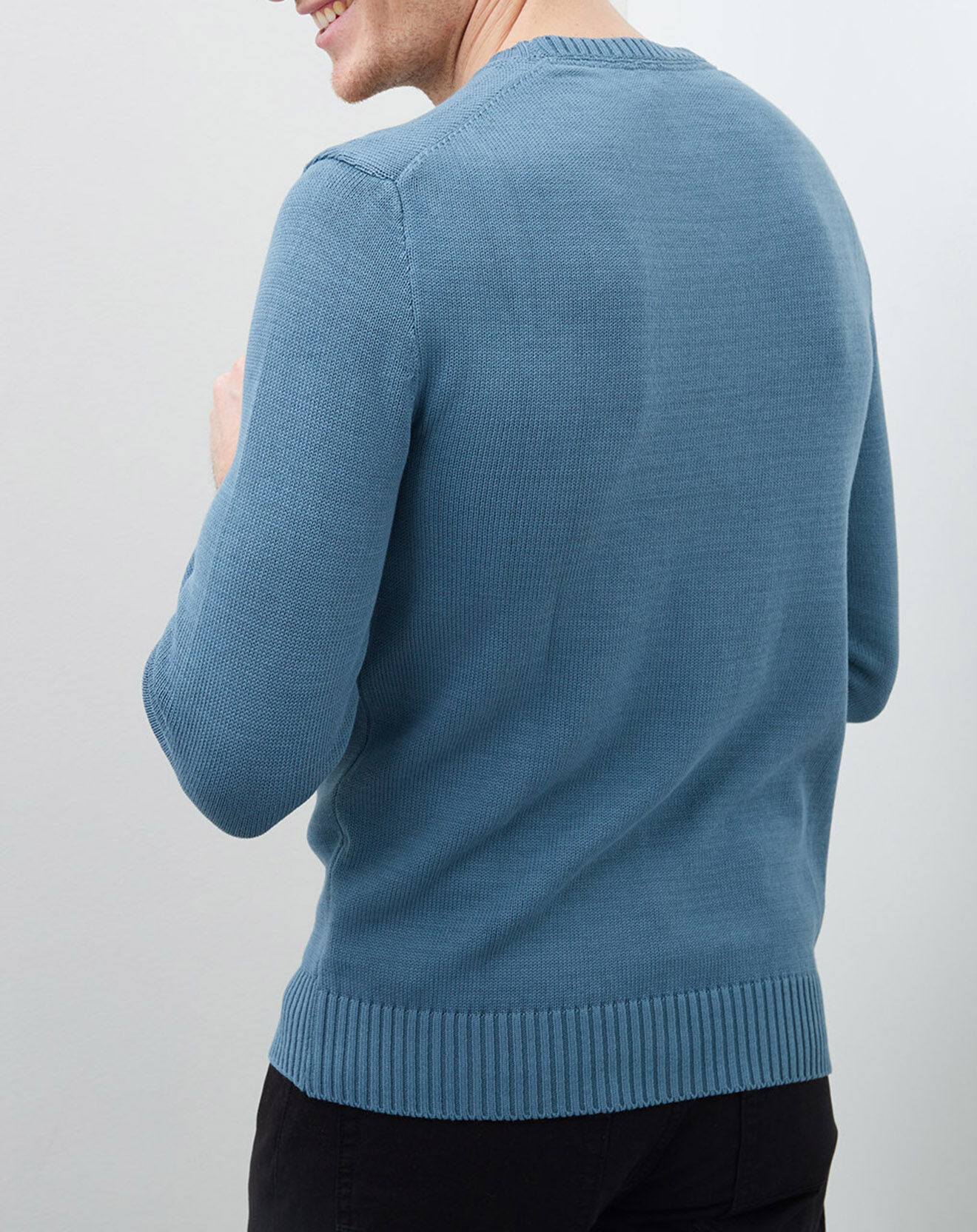 Hackett London Pull crew col rond sage