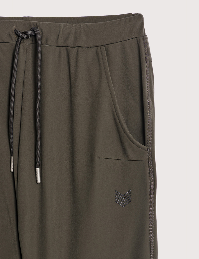 HBT BASICS ESSENTIELS | CRUZ PANTALON FEMME CARROT KAKI ANTHRACITE
