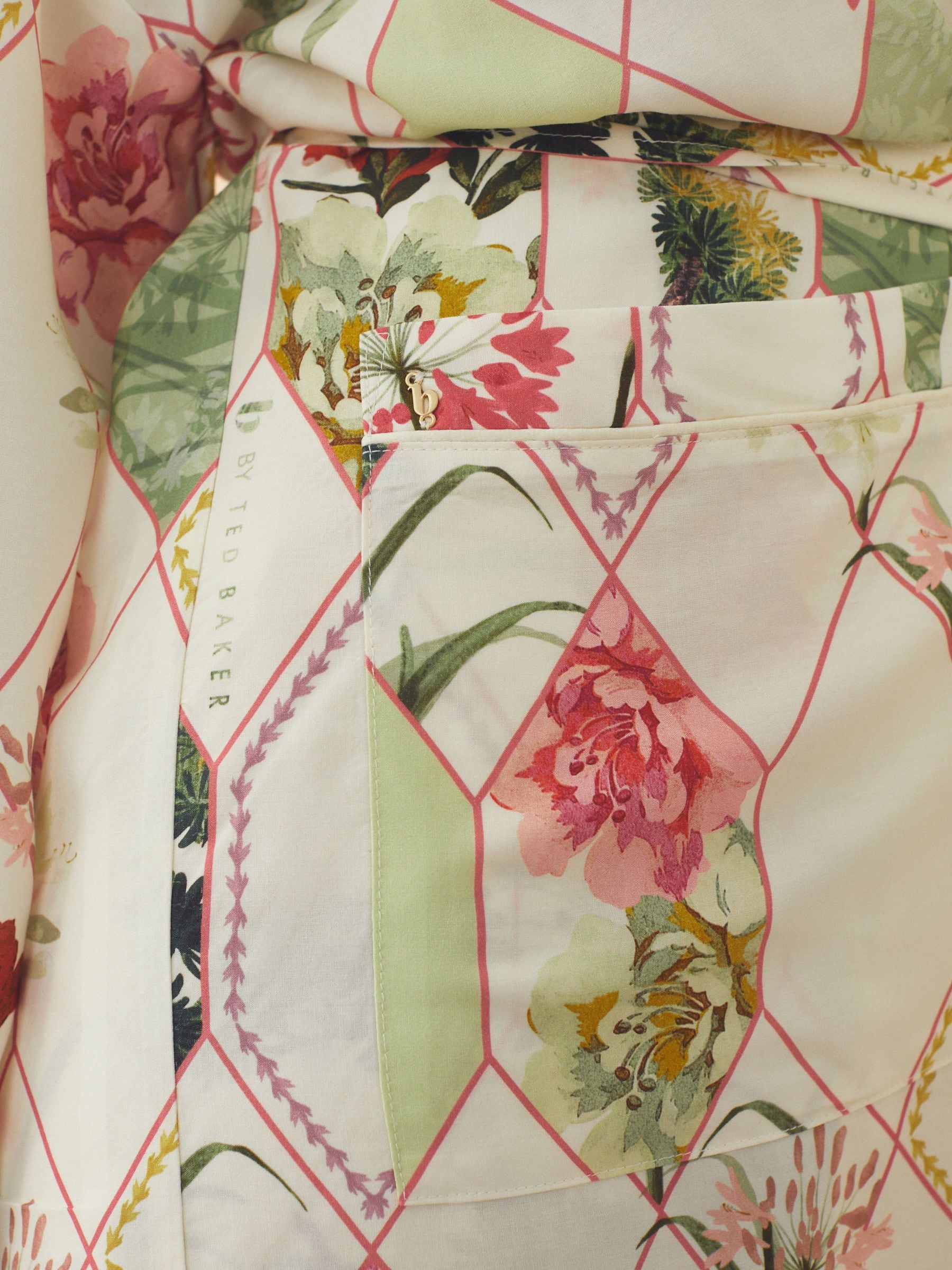 B by Ted Baker Ecru Floral Print Woven Robe