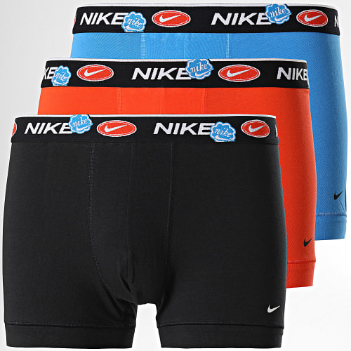 Lot De 3 Boxers KE1008 Noir Orange Bleu Clair