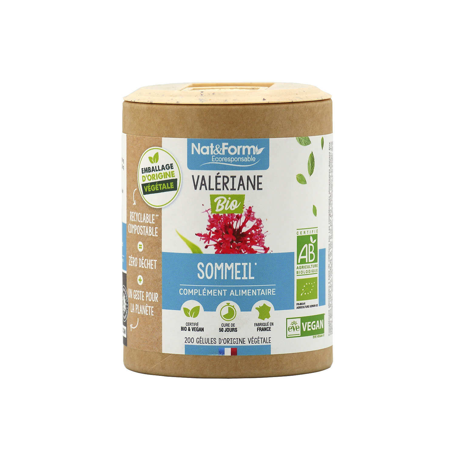 Valériane bio - 200 gélules de 325mg
