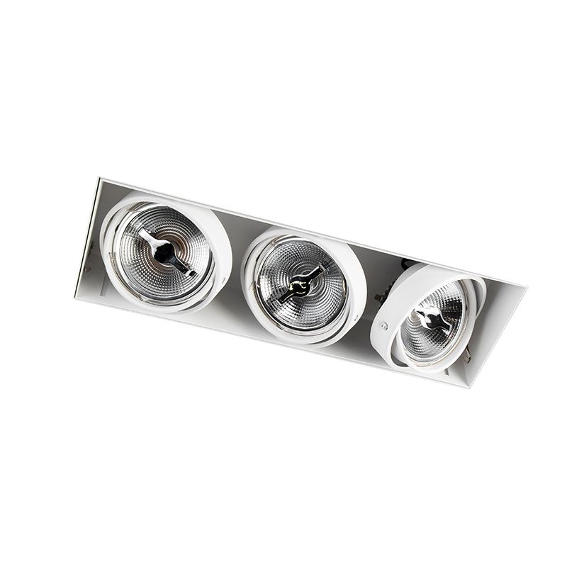 Inbouwspot wit  AR111 trimless 3-lichts - Oneon
