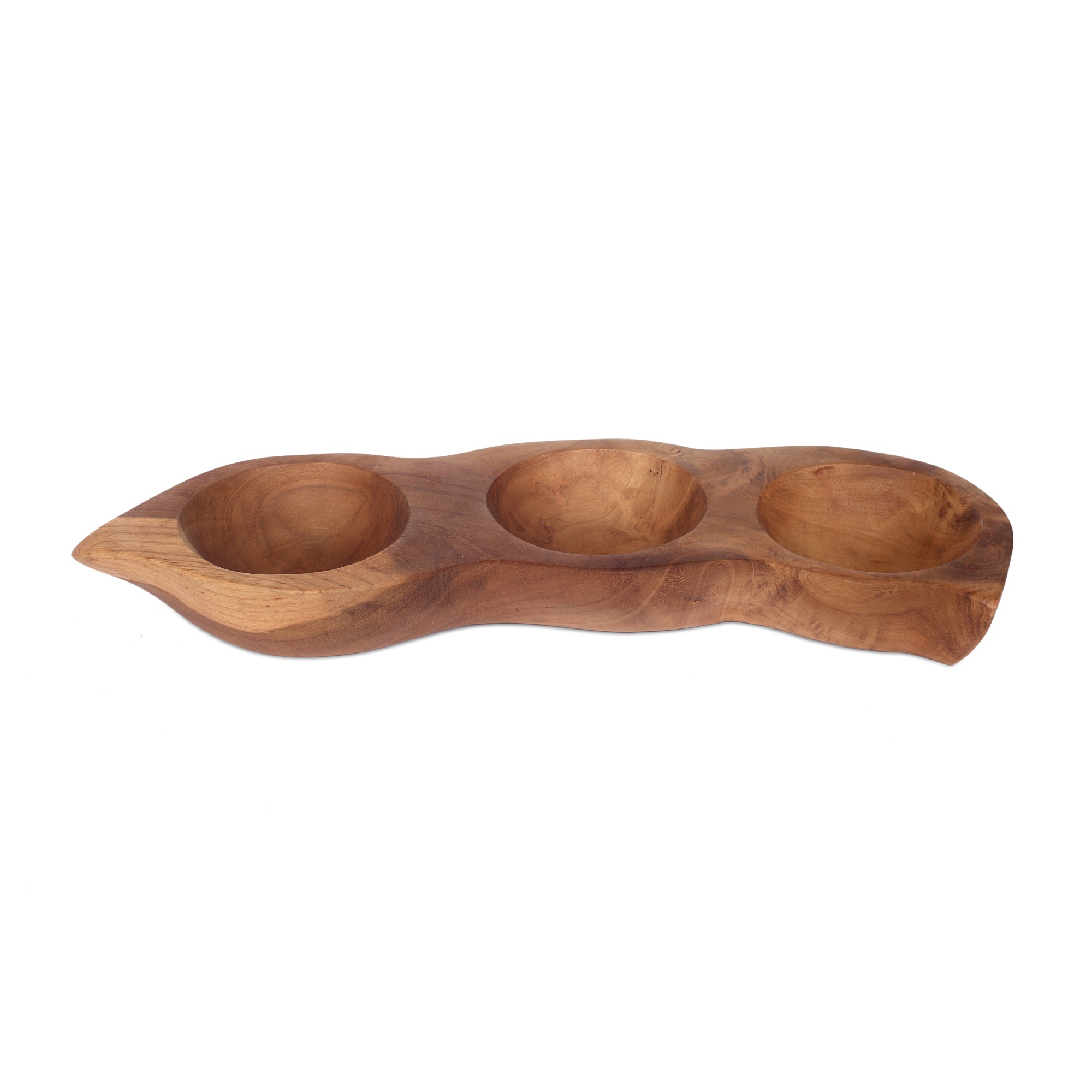 3-er Schale 'Teak', B 34,5 cm, H 4 cm, T 12 cm von fischer's lagerhaus