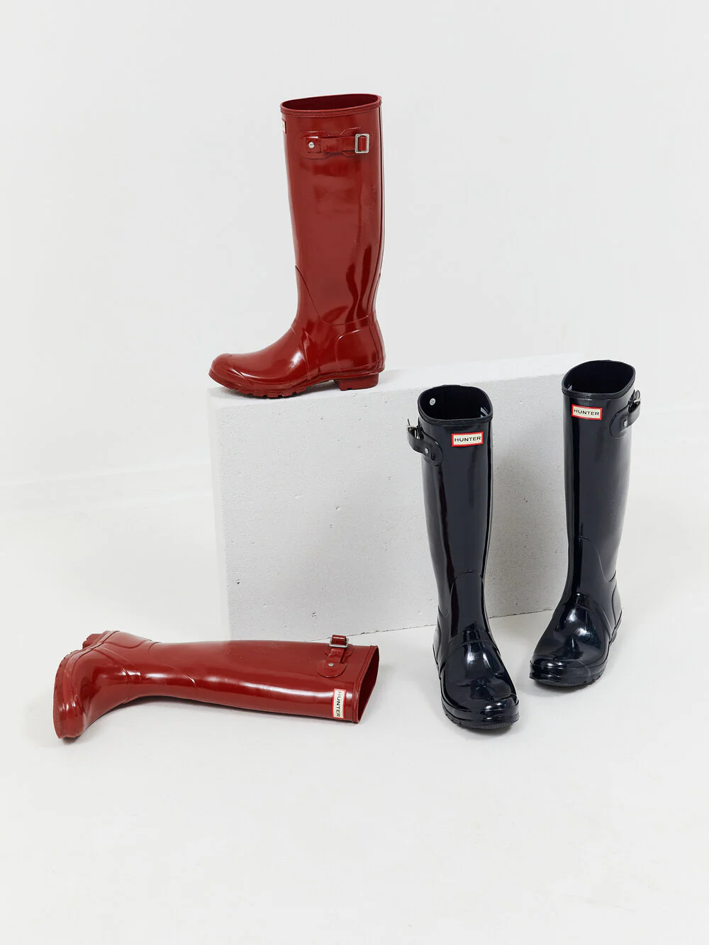 Hunter  Original Tall Gloss gummistøvle - Military Red