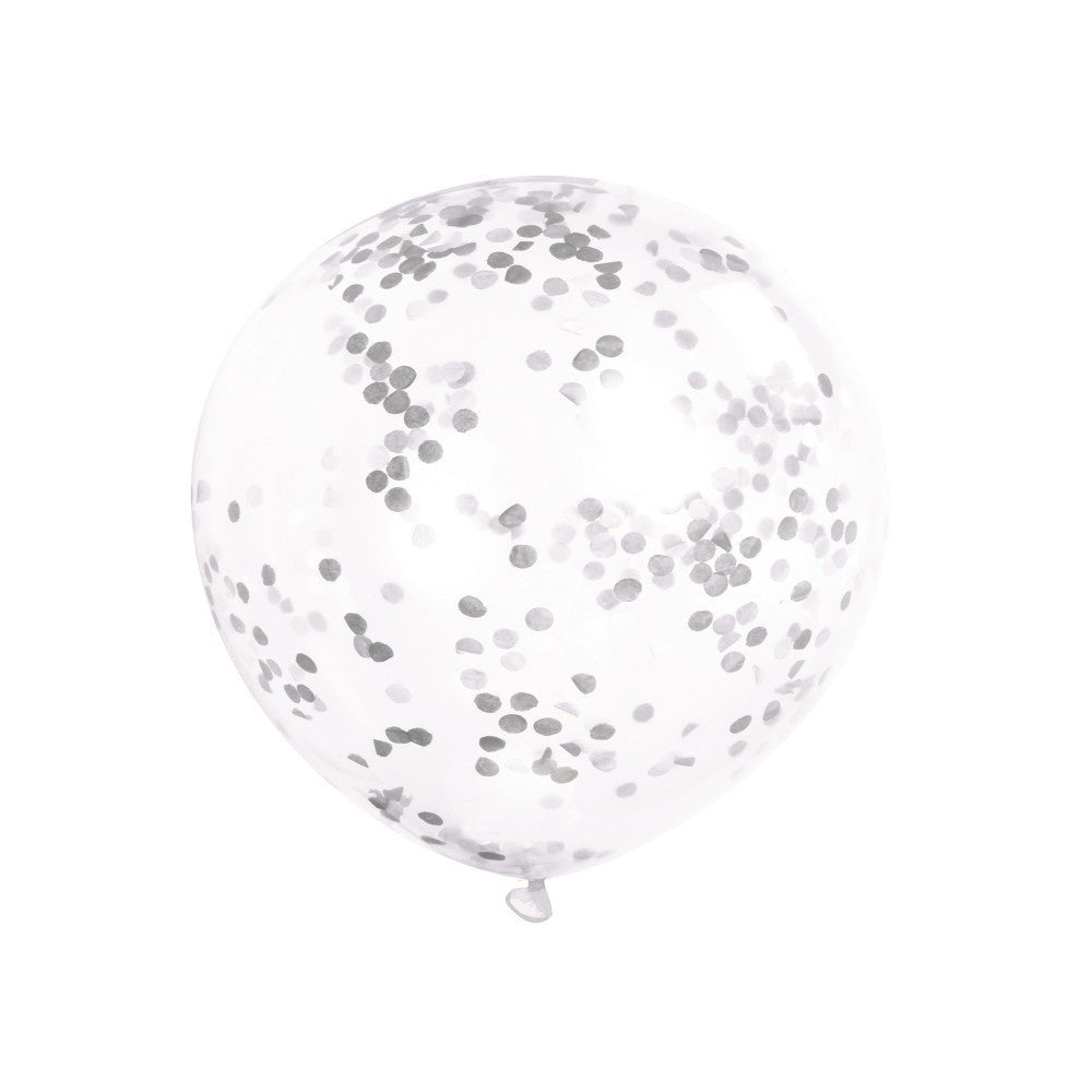 Confettti Ballonnen Zilver 30cm 6st