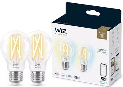 WiZ Filamentlamp Slimme LED Verlichting  - Warm tot Koelwit Licht - E27 - 60W - WiFi - 2 stuks
