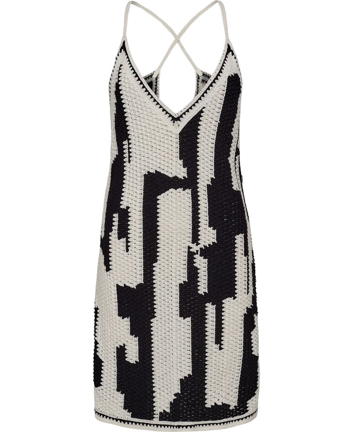 Lala Berlin Dress Kaleen Black white crochet