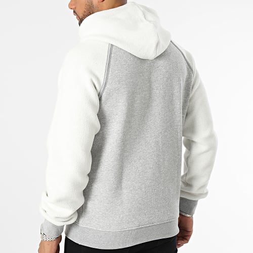 Sweat Capuche Essential IM4449 Gris Chiné Blanc