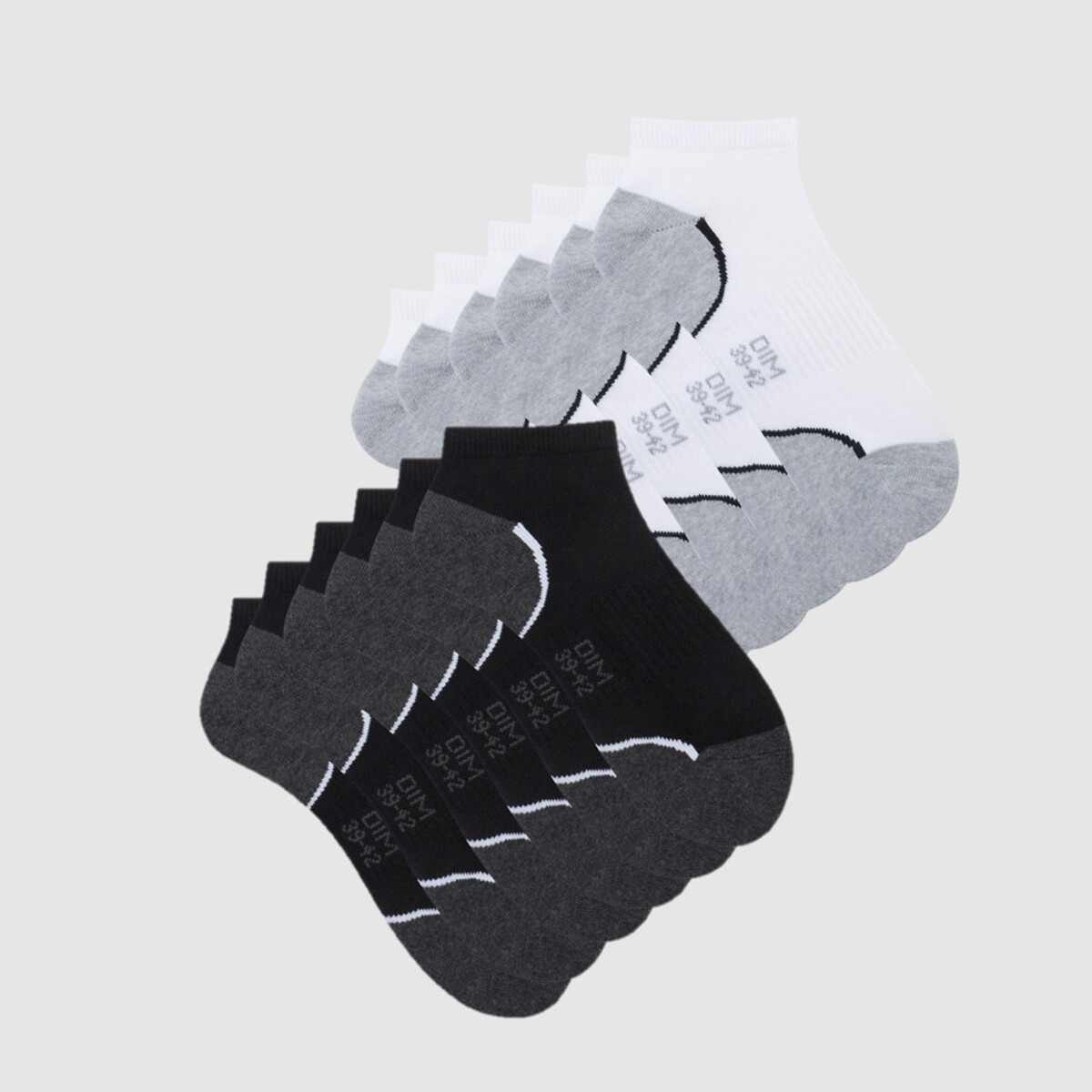 DIM<br>Conjunto de 6 pares de meias para tênis