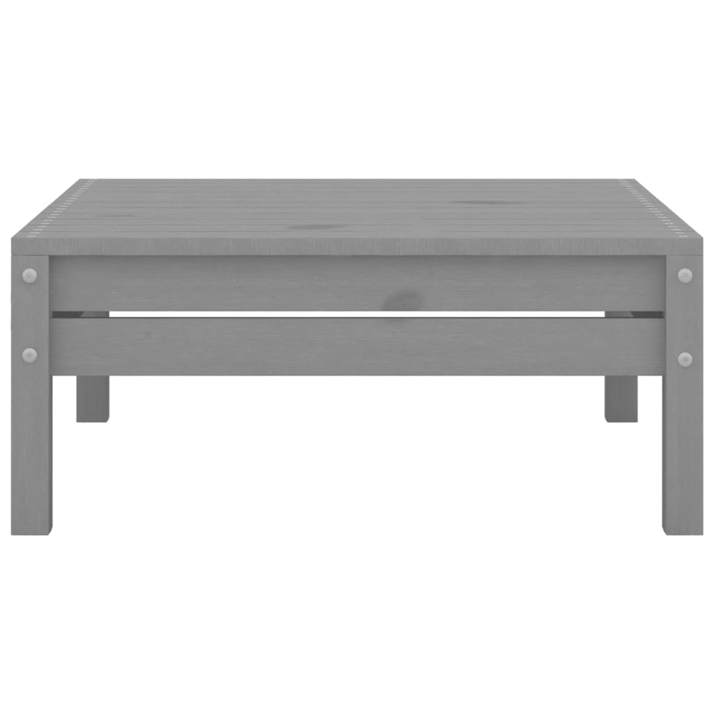 Salon de jardin meuble d'extérieur ensemble de mobilier 3 pièces gris bois de pin massif