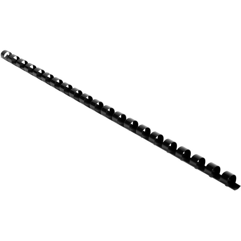 Baguette reliure anneaux plastique 8 mm Exacompta  noir - Boîte de 25
