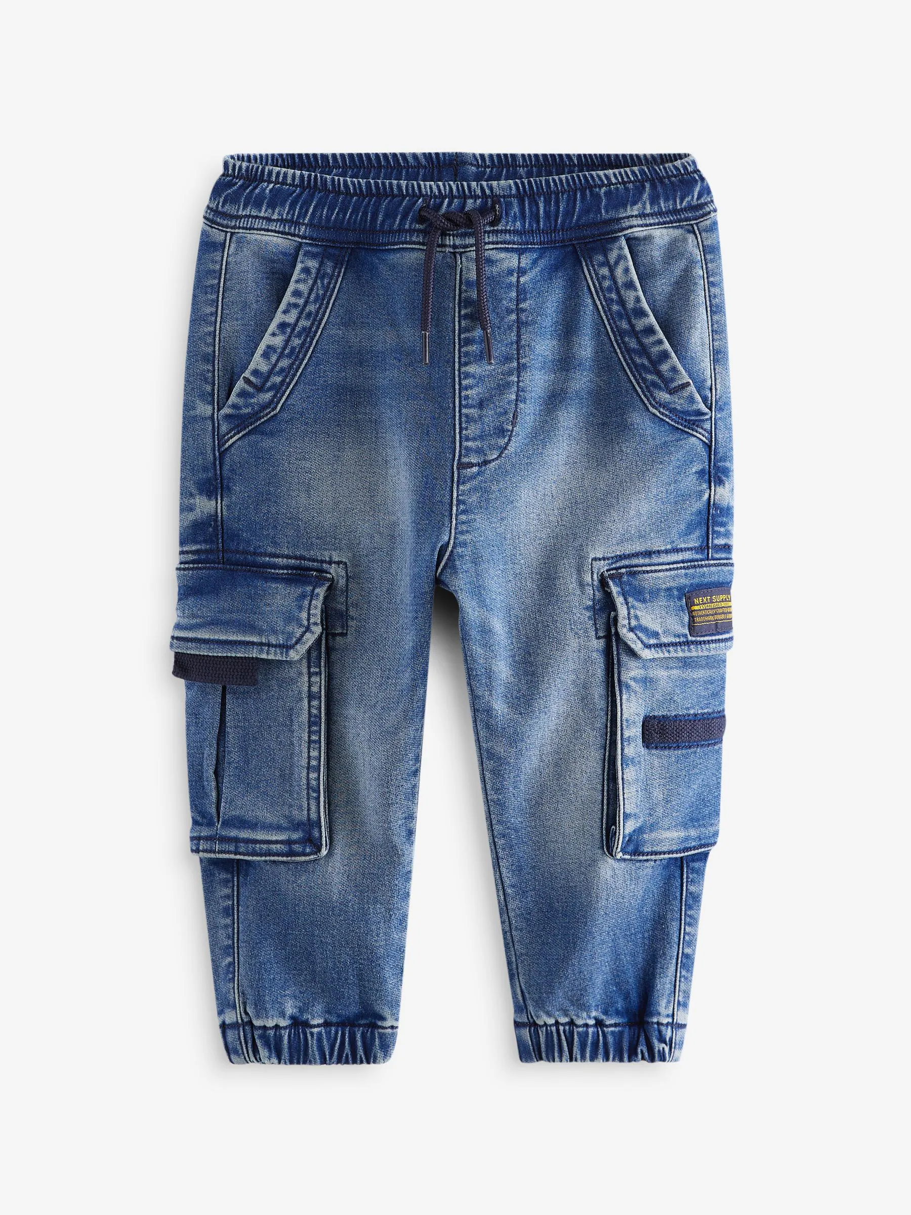 Normaal blauw - Comfortabele cargojeans (3 mnd-7 jr)