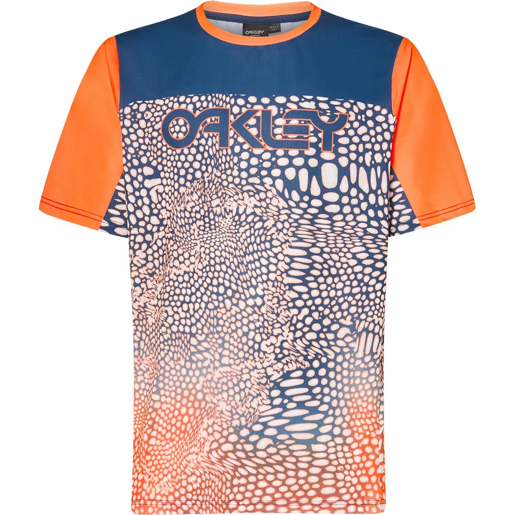 Oakley Maven Coast Radtrikot Herren distorted frogskin blue