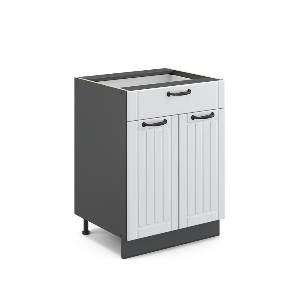 Vicco Schubunterschrank 60 cm FAME Line Küchenschrank Küchenzeile Landhaus Weiß Anthrazit