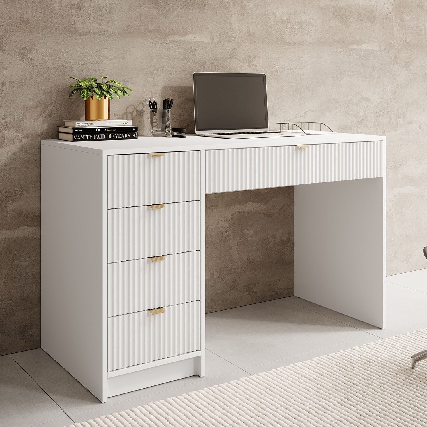 Tavares - Kaptafel - Wit - 120x55x76 cm