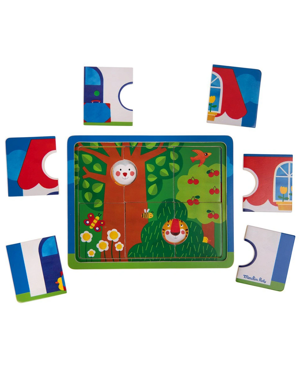 Lagenpuzzle POPIPOP 18-teilig in bunt