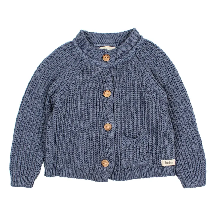 Búho Cardigan Poche Maille | Bleu marine