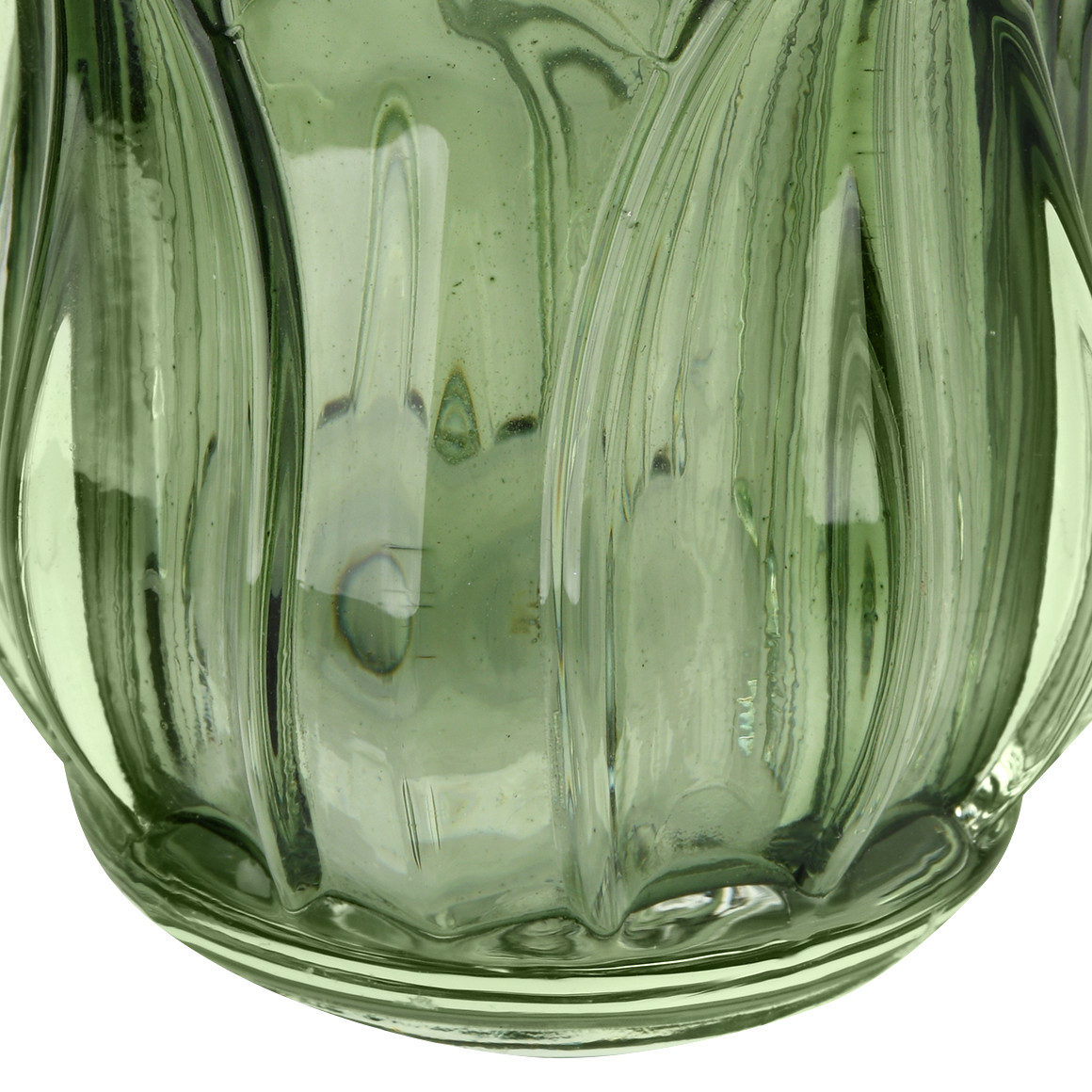 Teelichthalter in Tulpen-Form grün