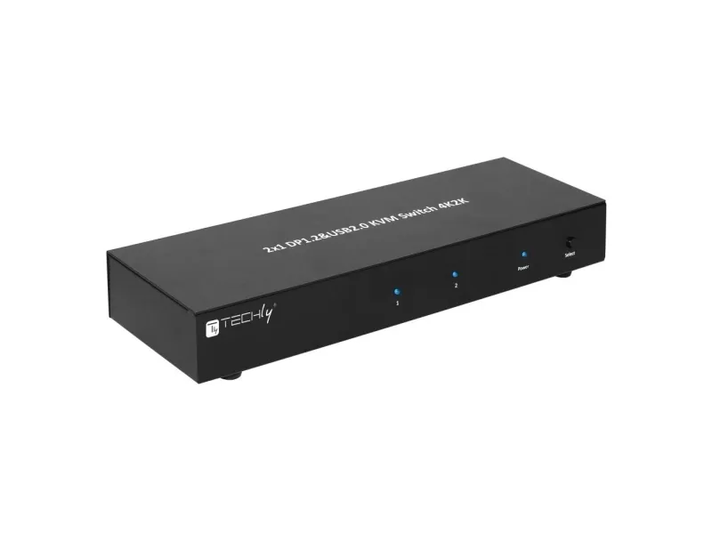 TECHly 2-Port DisplayPort1.2 Dual-Monitor KVM Switch - KVM / audio / USB switch - 2 x KVM / audio - 1 lokalbruger - desktop