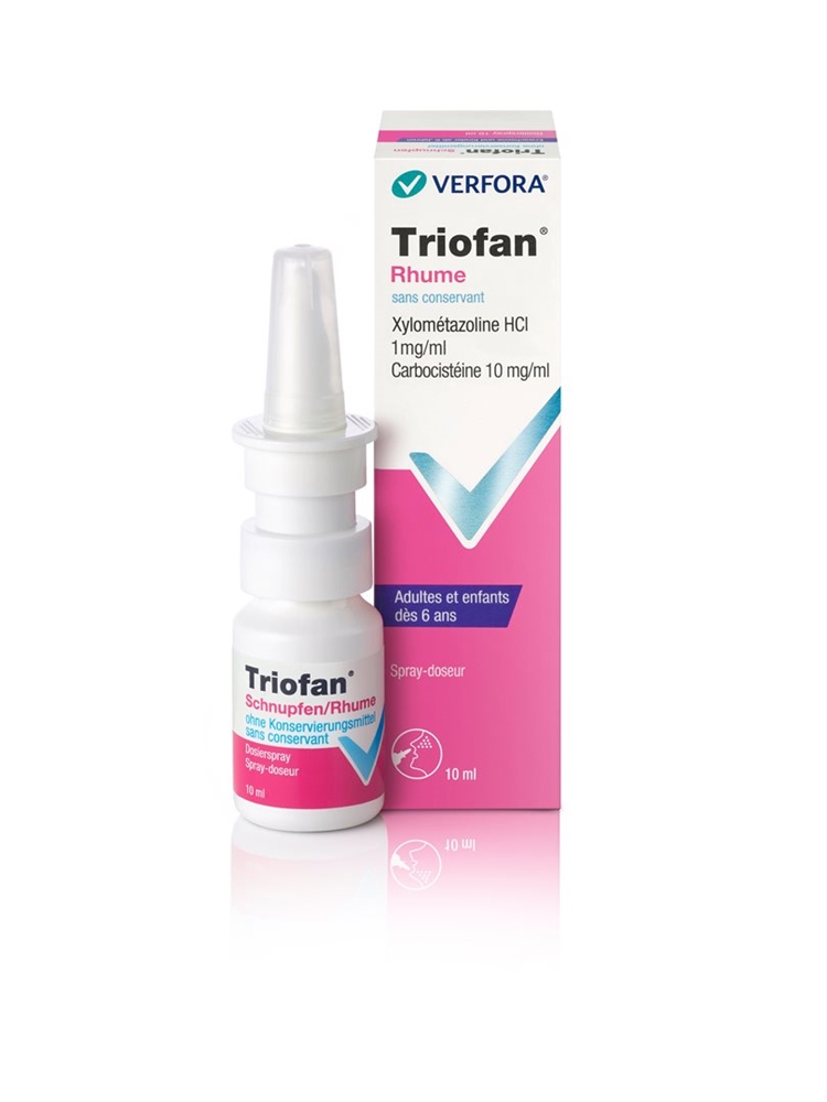 TRIOFAN Schnupfen ohne Konservierungsmittel<br>10 ml, Dosierspray, Nasenspray, Lösung, für Erwachsene und Kinder