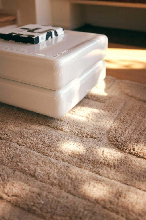 HKliving Tufted vloerkleed 160x230 Limestone