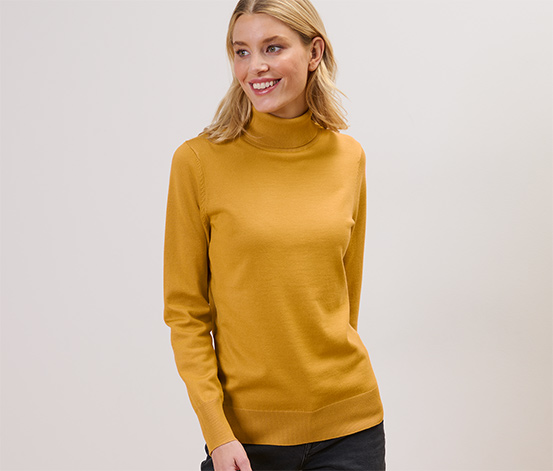Feinstrick-Rollkragenpullover
