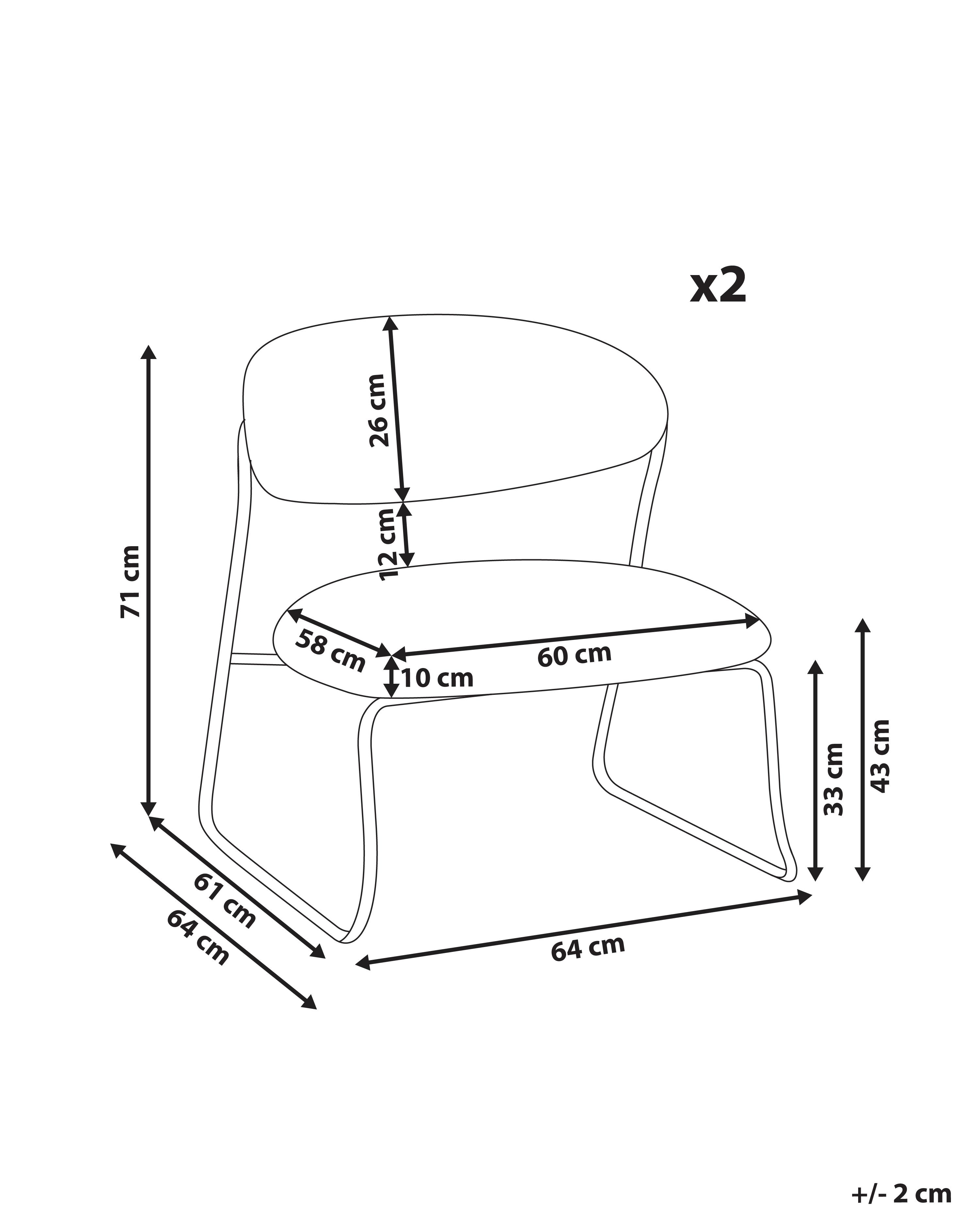 Set van 2 fauteuils KOLSVA Stof Gebroken wit