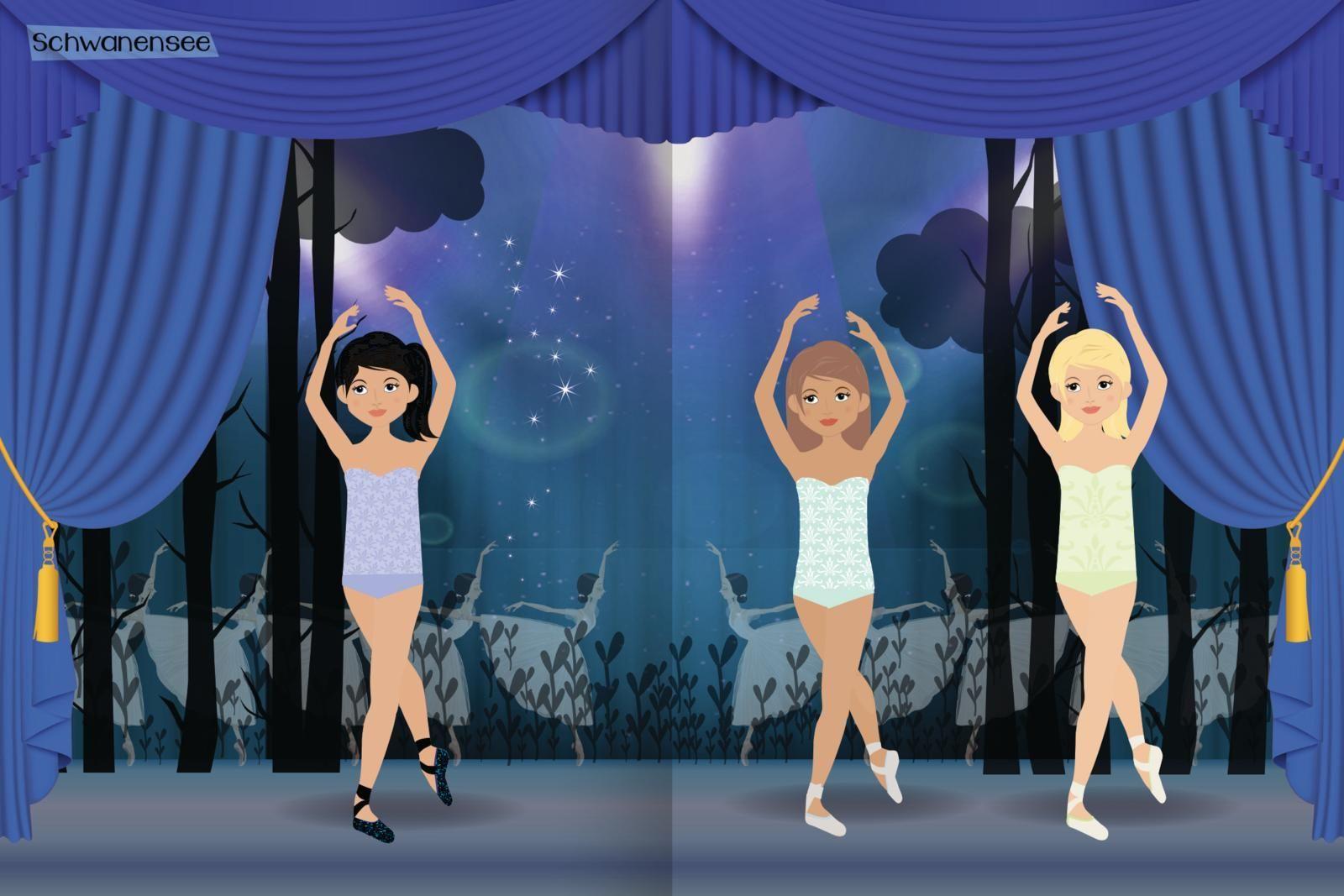 Sticker-Anziehpuppen - Ballerina