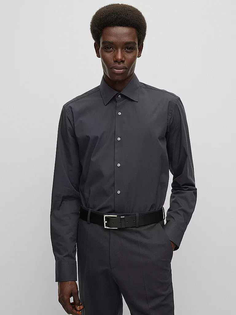 BOSS Hemd Regular Fit H-JOE  schwarz
