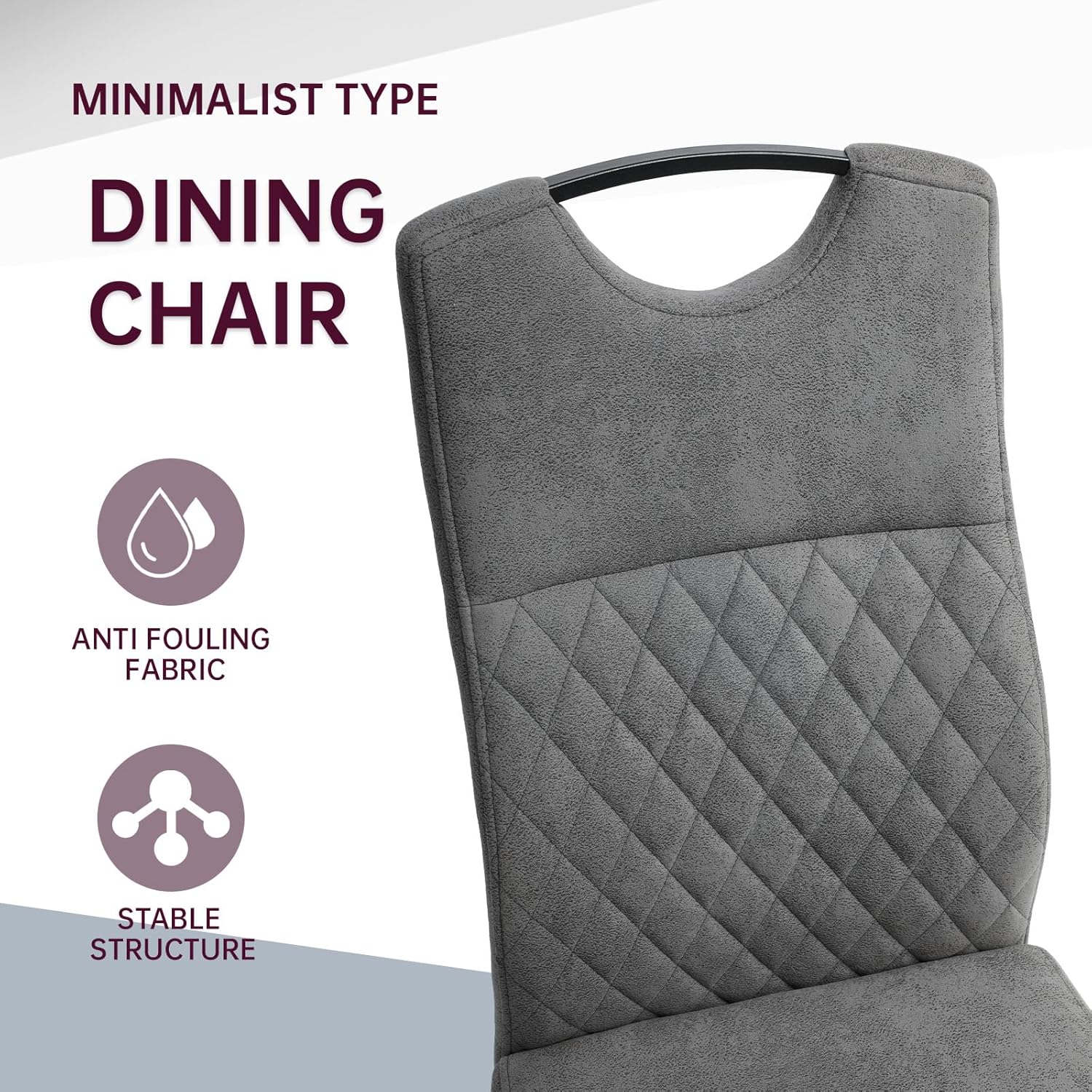 JIEXI Esszimmerstühle 6er Set, Schwingstuhl hohe Rückenlehne, gepolstert Beistellstühle, Wohnzimmerstuhl 150kg (6 Seats)