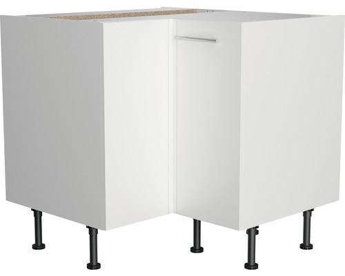 Optifit hoekonderkast Bengt932 BxDxH 90x58,4x87 cm wit mat gedemonteerd scharnier omkeerbaar (links of rechts te monteren)