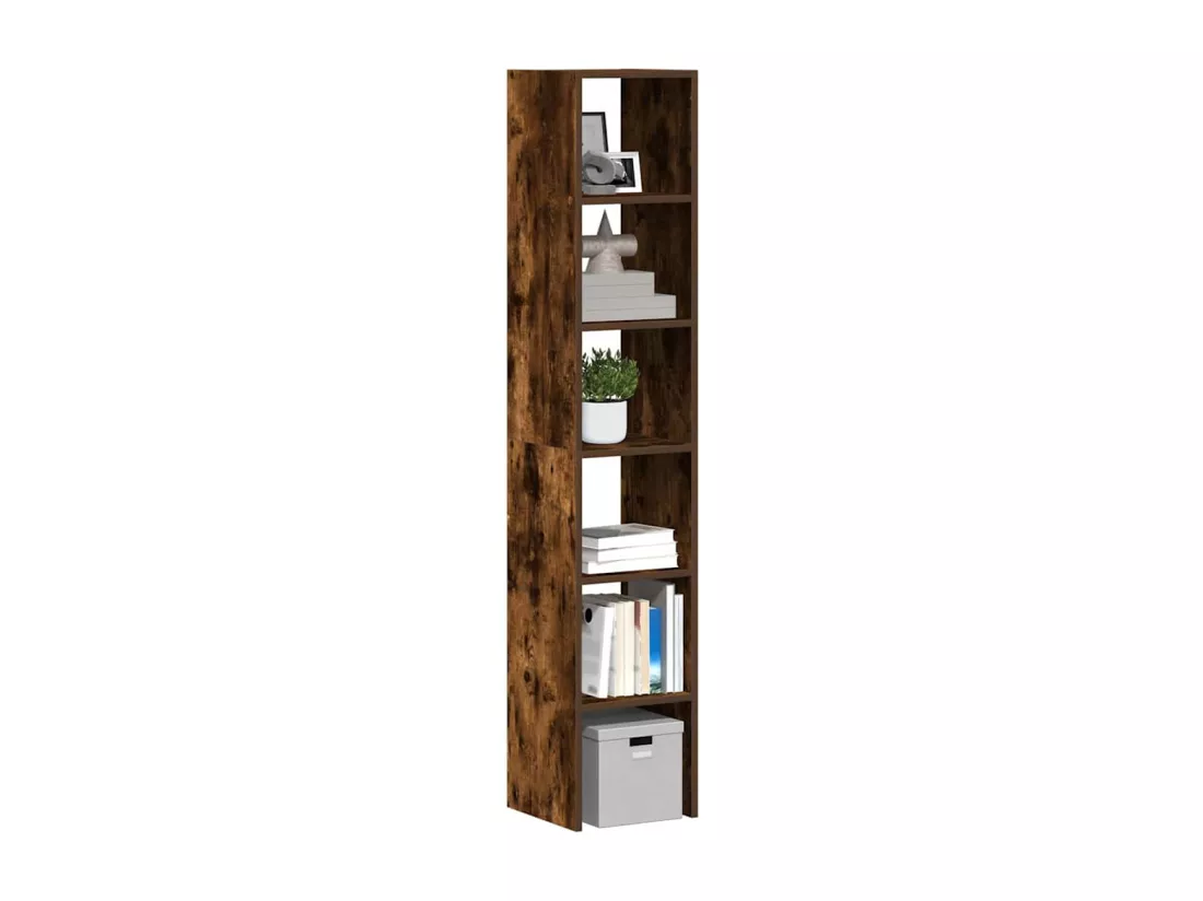 Bibliothèques 2 pcs empilable chêne fumé bois d'ingénierie