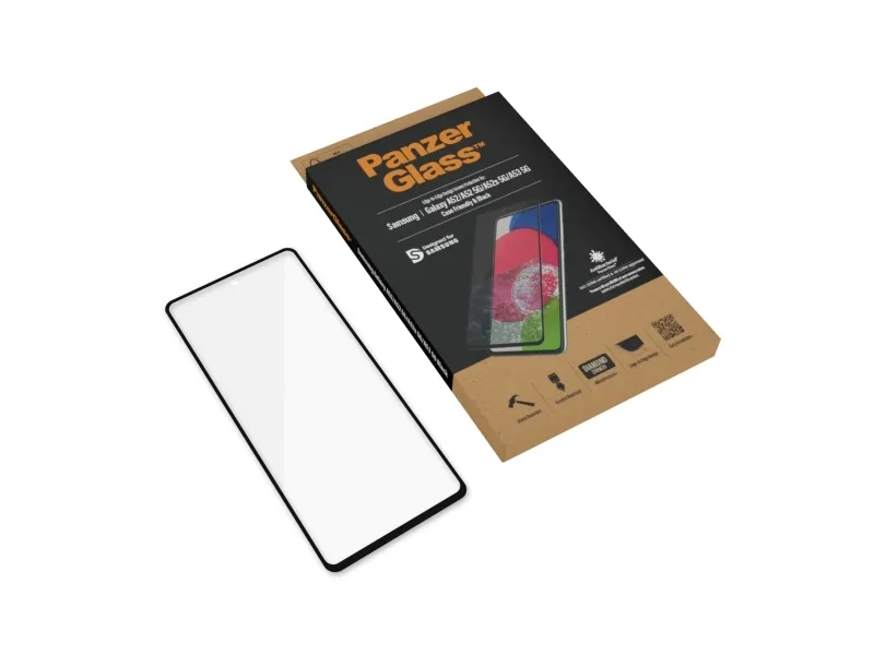 PanzerGlass™ | Case-Friendly - Skærmbeskytter for mobiltelefon - Edge-to-Edge fit - rammefarve sort | Samsung Galaxy A52/A52 5G