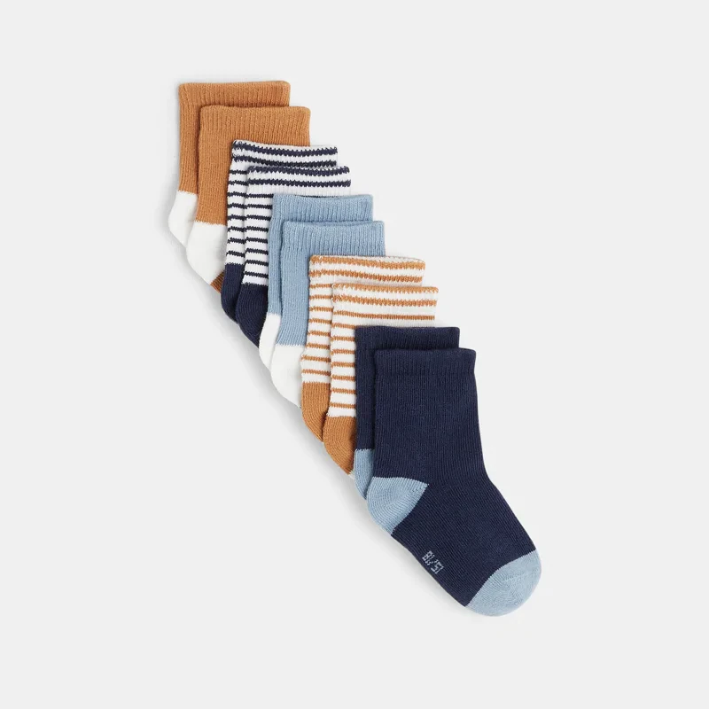 Chaussettes assorties (lot de 5) bleues bébé garçon Bleu