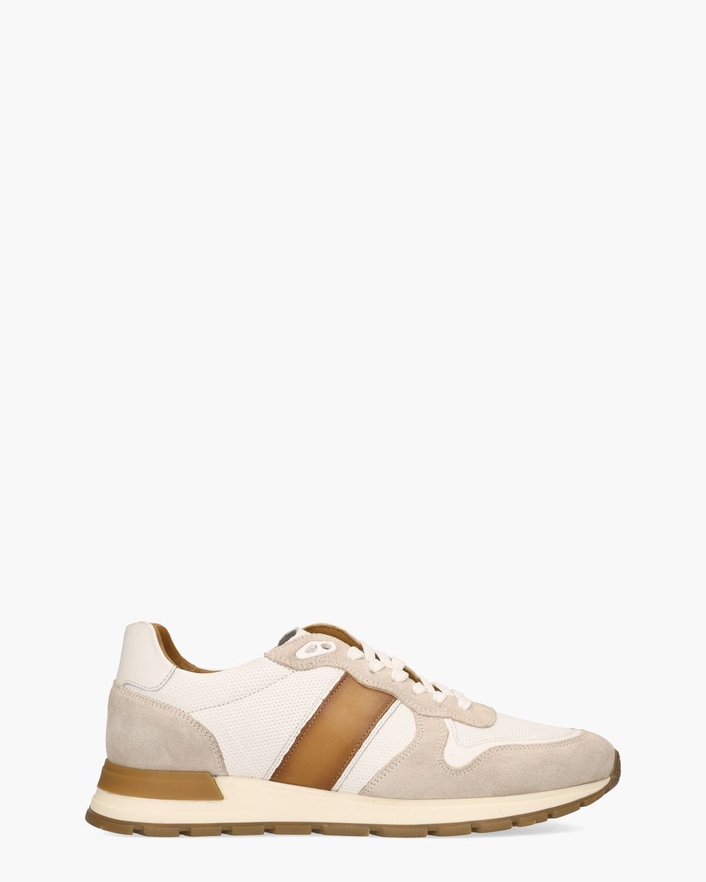 Daniel Kenneth Winay Wit/Cognac Herensneakers