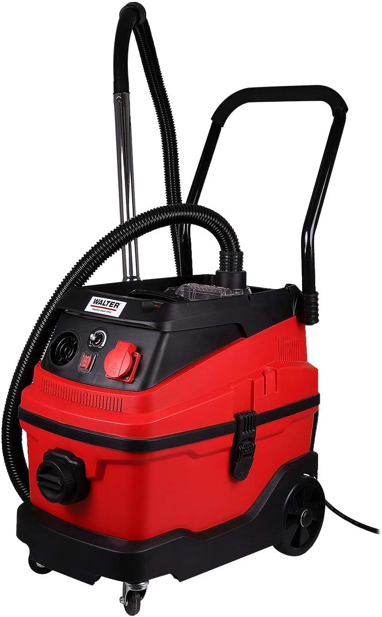 Walter 3-in-1 Multifunktionssauger 30 L, 1600 W, mit Wasserfilter und HEPA-Filter, für Staub-, Nasssaugen und Luftblasen, inkl. umfangreichem Zubehör, rot/schwarz