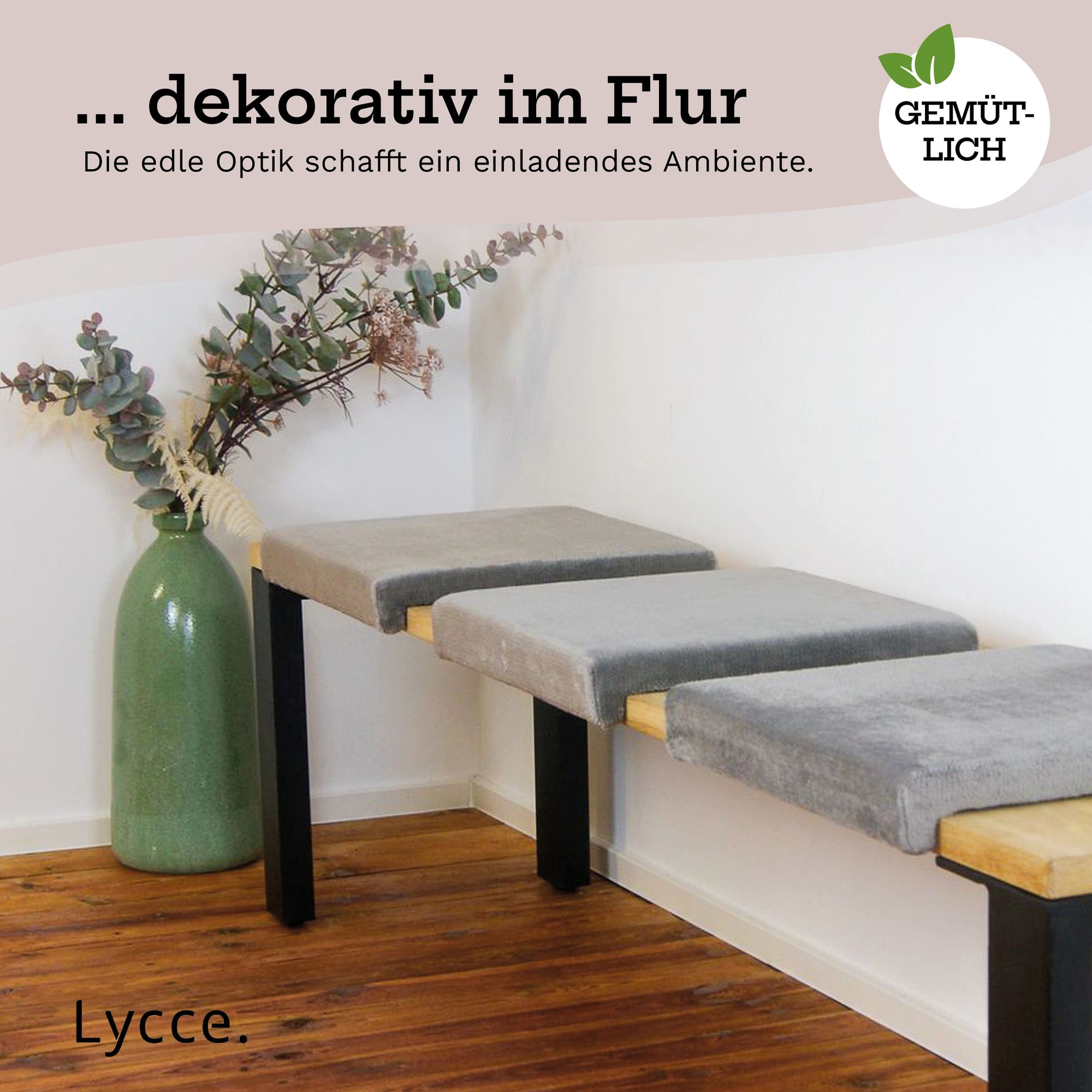 Lycce Klemmkissen / Sitzkissen Samt SORRISO mit 1 Leiste