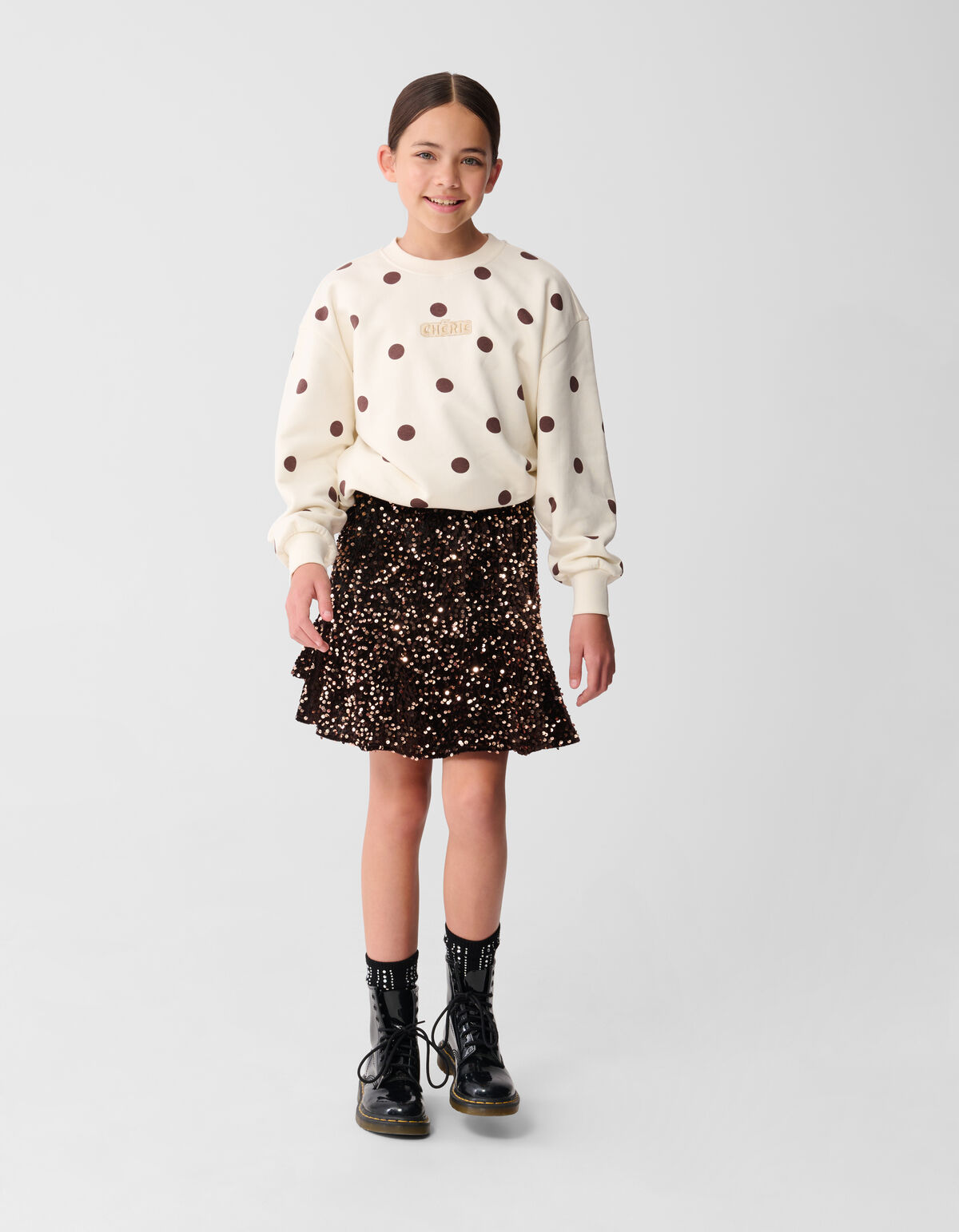 Polkadot Sweater Gebroken Wit