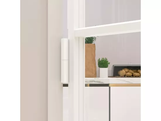 Porte d'intérieur Blanc 76x201,5 cm Trempé verre aluminium fin