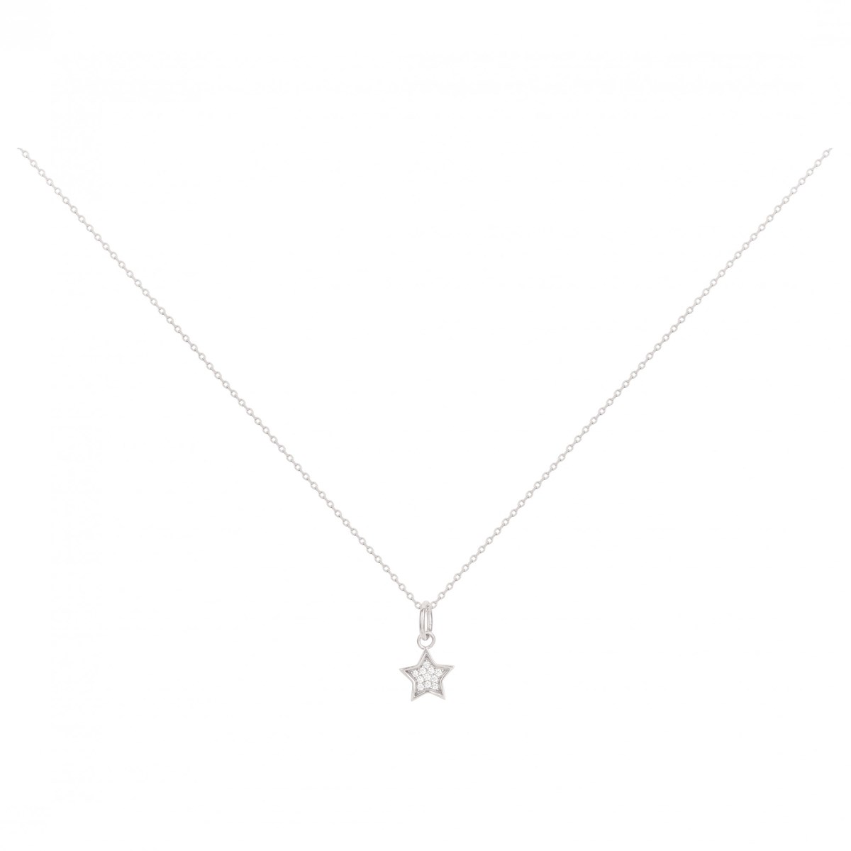 Collier en Argent avec oxyde de zirconium blanc