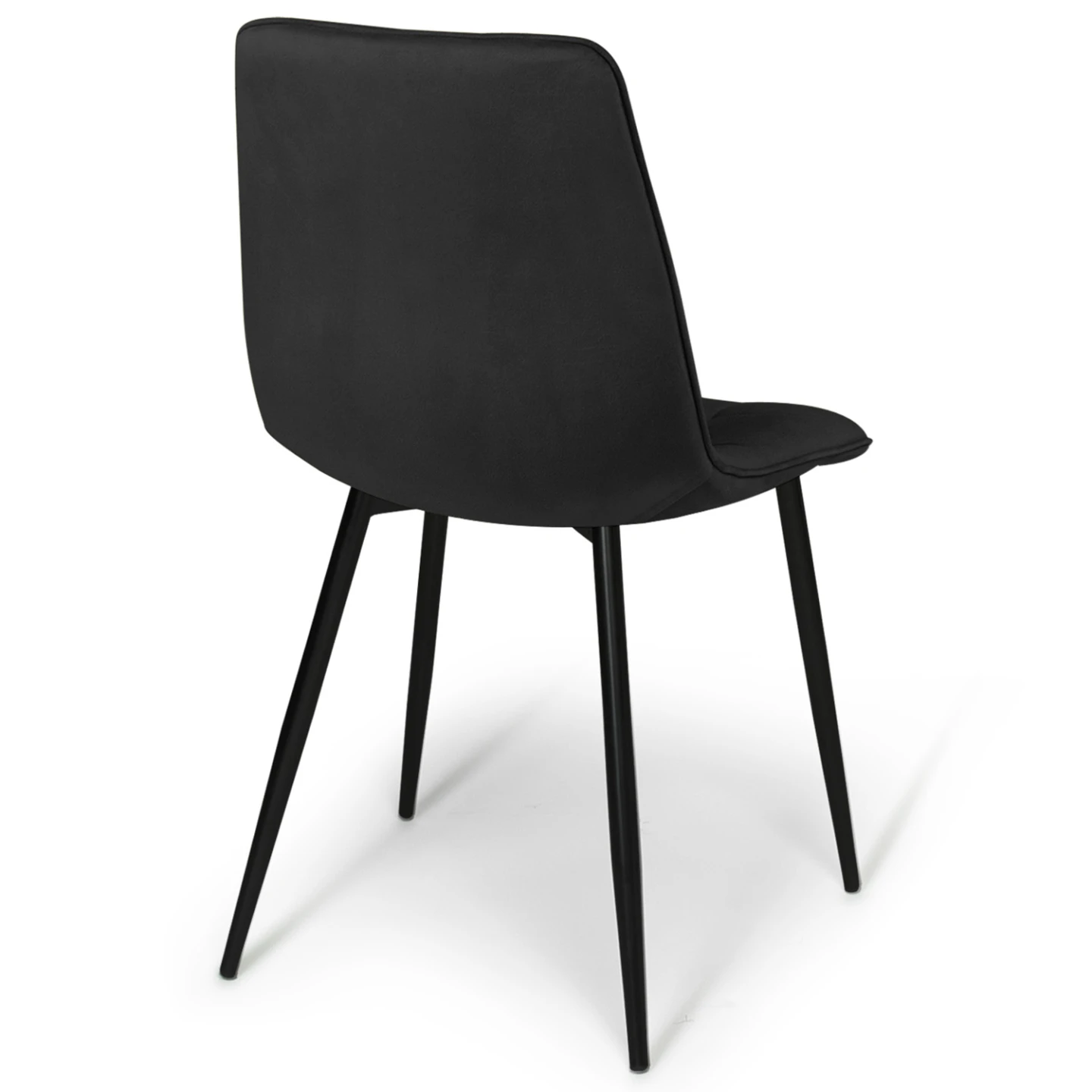 Lot de 6 chaises MILA en velours noir pour salle à manger