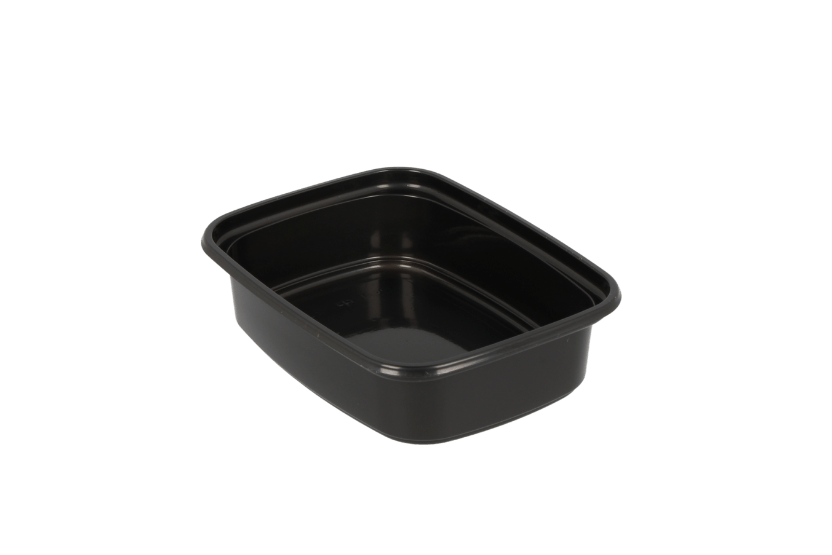 Sausbakjes 125ml 108mm rechthoekig zwart