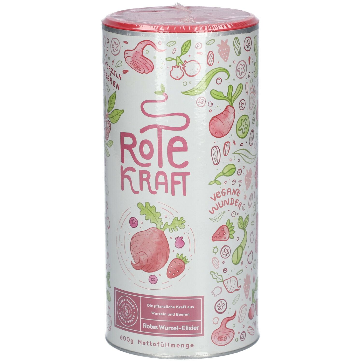 ALPHA FOODS Rote Kraft Kurkuma + Maca + Acai + Protein vegan