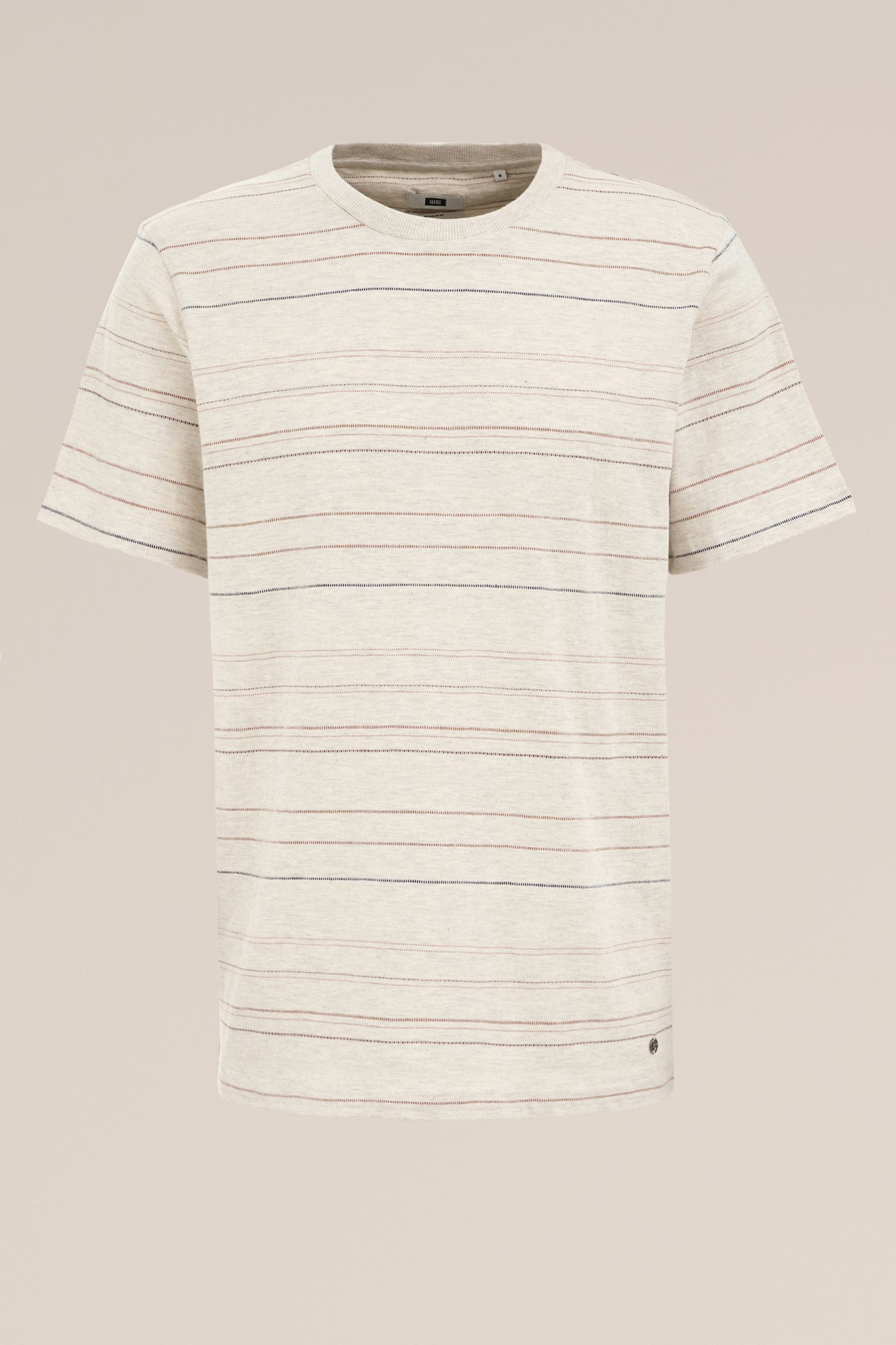 T-shirt met dessin WE Fashion Beige