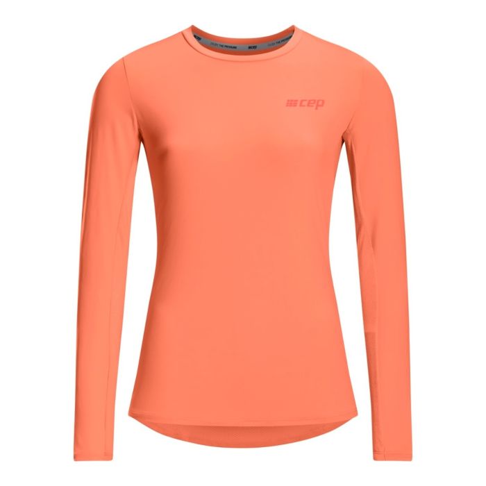 CEP Dame Trøjer The Run Shirt Round Neck Long Sleeve Orange
