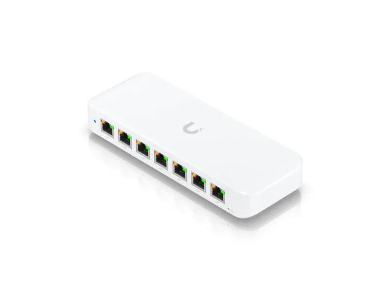 Ubiquiti UniFi Switch Ultra 210W - Switch - Administreret - 7 x 10/100/1000 (PoE )   1 x 10/100/1000 (PoE  ) - desktop, væg-monterbar - PoE   (202 W) - AC