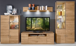 CASAVANTI Wohnwand BRILON II 4-teilig Alteiche teilmassiv