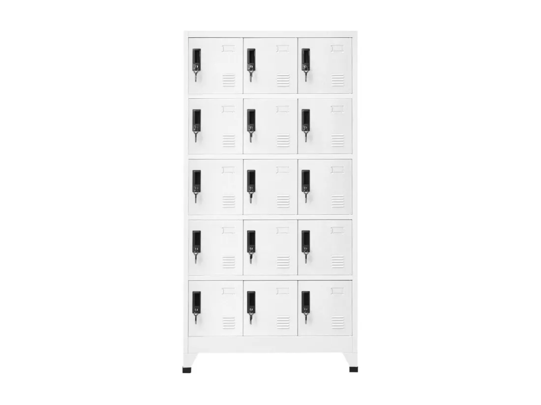 Armoire à casiers Blanc 90x40x180 cm Acier