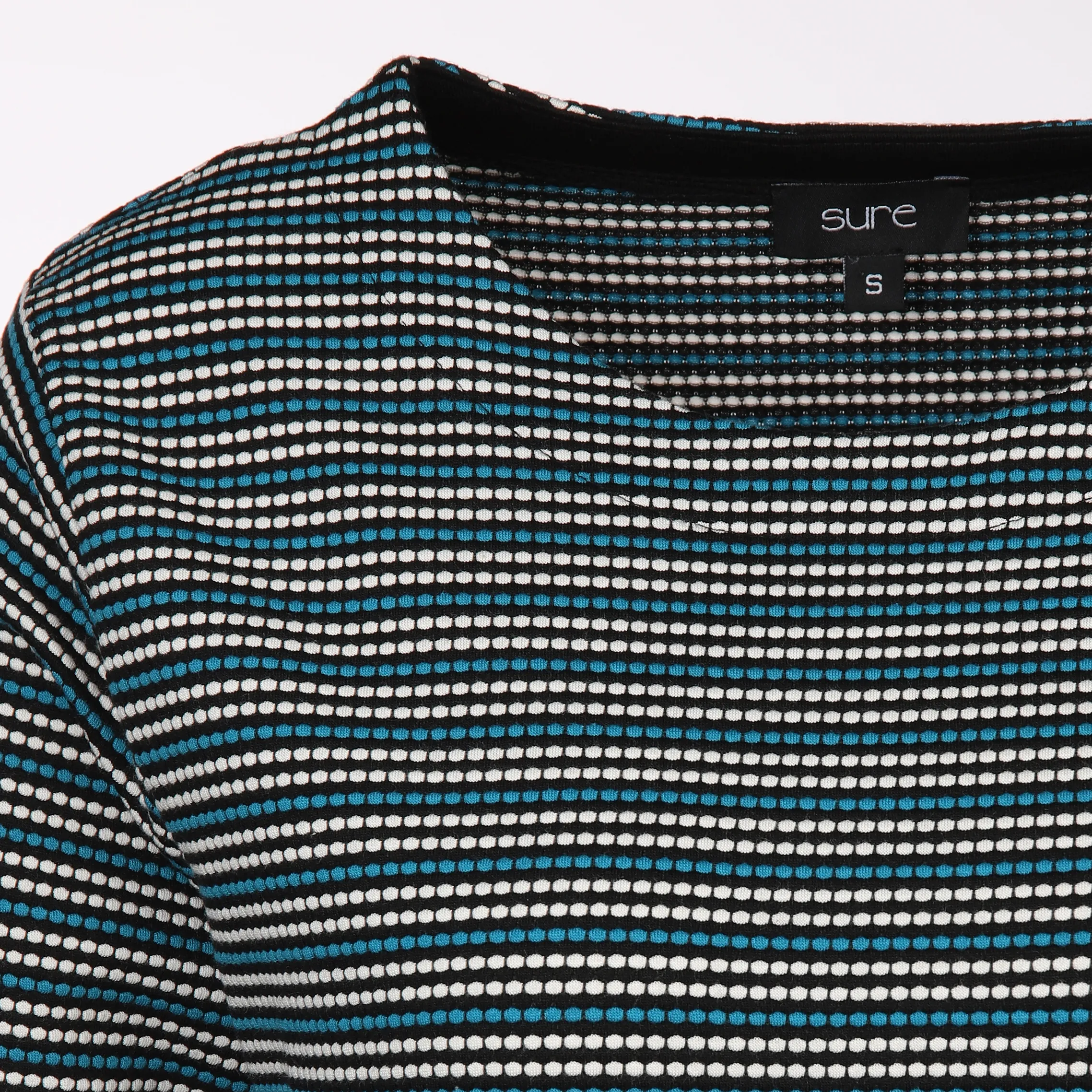 Damen Jacquard Shirt mit 3/4 Arm