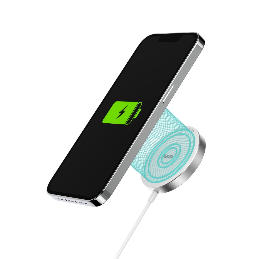 (1m) 15W MagCharge FC15 Magnetisches MagSafe USB C Qi Wireless Ladegerät  (00201681) - Weiss